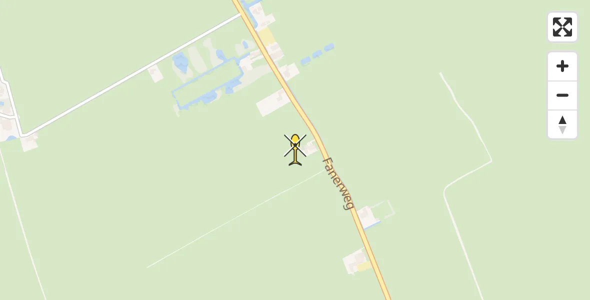 Routekaart van de vlucht: Ambulancehelikopter naar Niekerk