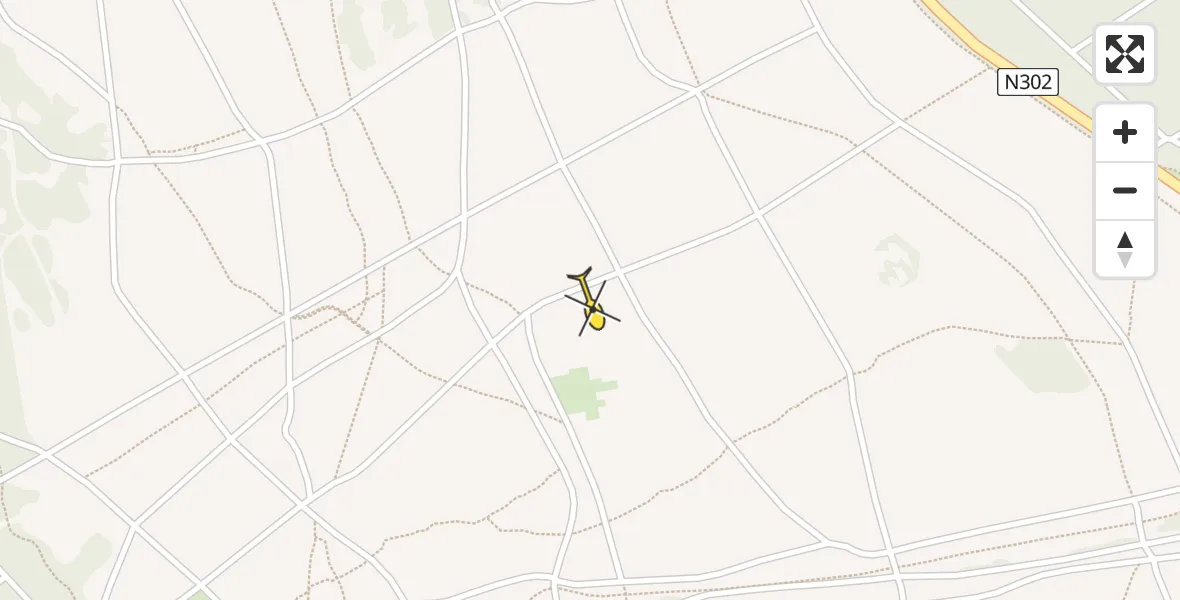 Routekaart van de vlucht: Politiehelikopter naar Ermelo