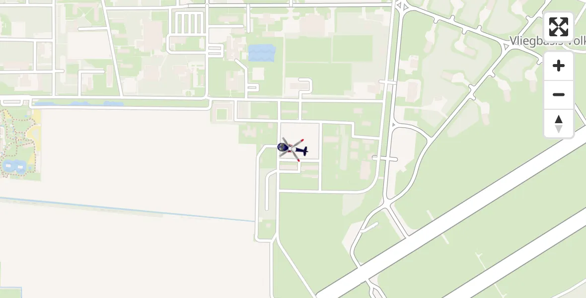 Vluchtroute Politiehelikopter Vliegbasis Volkel - Vliegbasis Volkel, 15 november 2022, 10:05