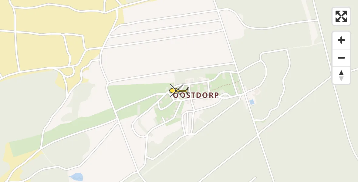 Routekaart van de vlucht: Politiehelikopter naar Harskamp