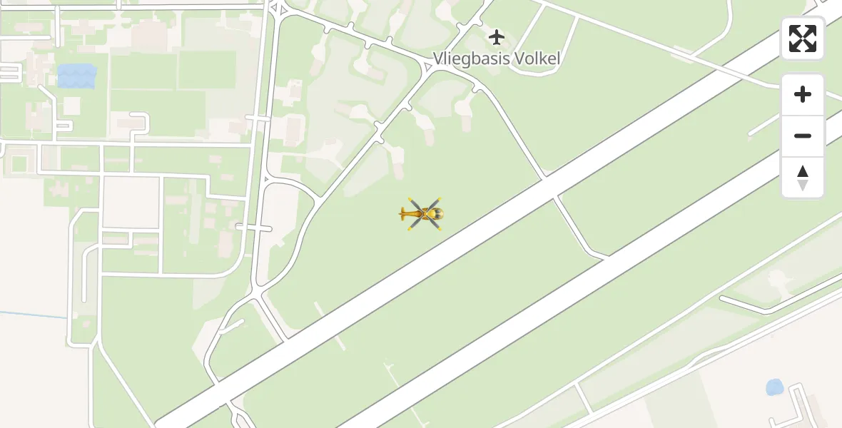 Vluchtroute Traumahelikopter Vliegbasis Volkel - Vliegbasis Volkel, 16 november 2022, 09:36