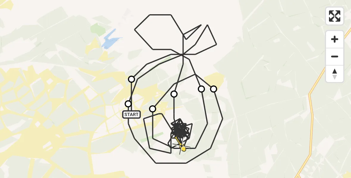 Routekaart van de vlucht: Politieheli naar Harskamp