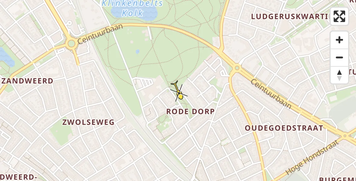 Routekaart van de vlucht: Lifeliner 3 naar Deventer