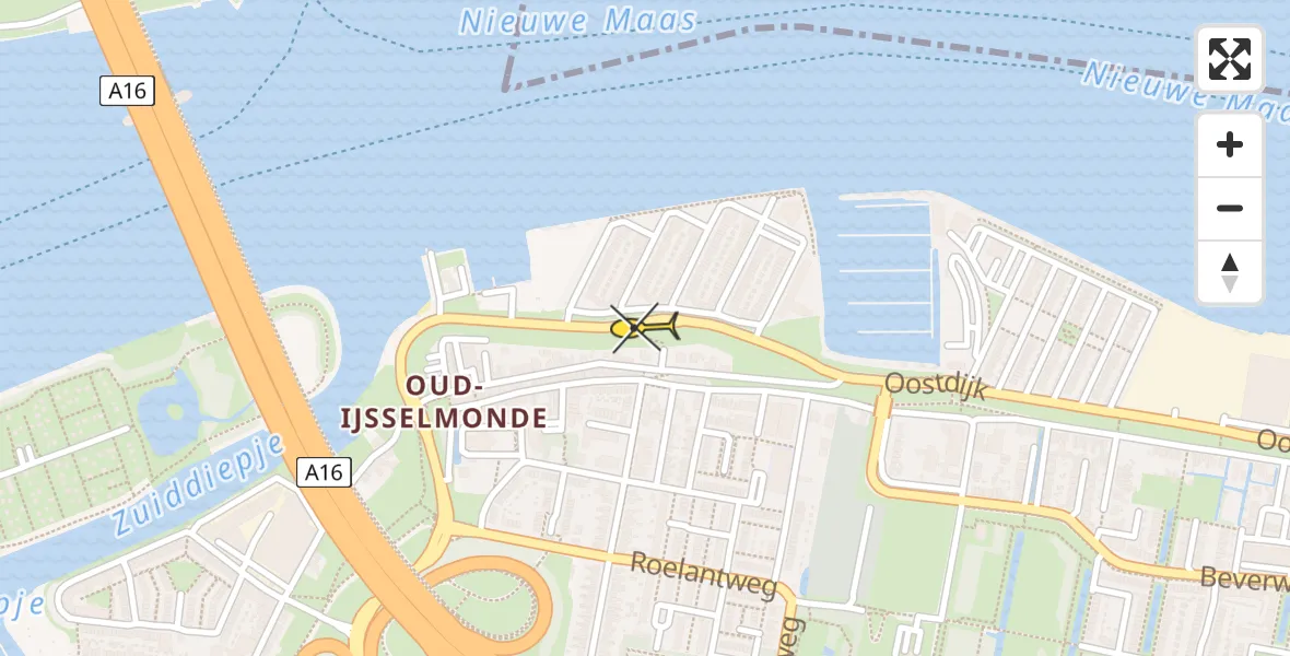 Routekaart van de vlucht: Lifeliner 2 naar Rotterdam