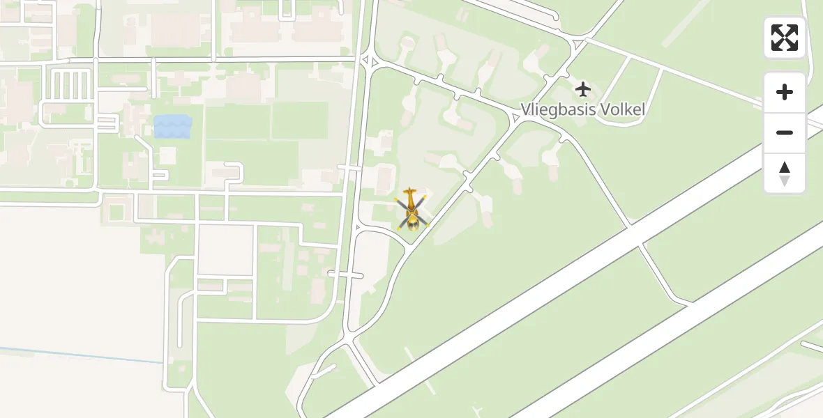 Vluchtroute Traumahelikopter Vliegbasis Volkel - Vliegbasis Volkel, 16 november 2022, 16:36