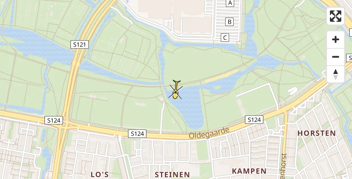 Routekaart van de vlucht: Lifeliner 2 naar Rotterdam