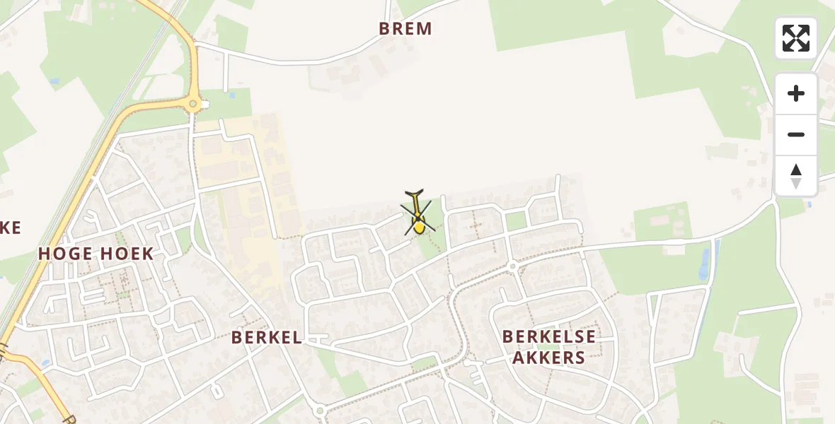 Routekaart van de vlucht: Lifeliner 3 naar Berkel-Enschot