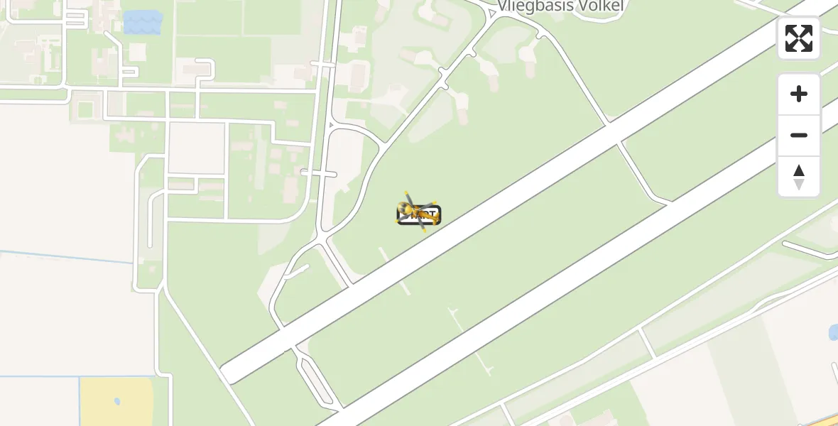 Vluchtroute Traumahelikopter Vliegbasis Volkel - Vliegbasis Volkel, 19 november 2022, 09:05
