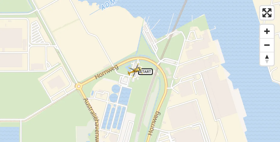 Vluchtroute Traumahelikopter Amsterdam Heliport - Amsterdam Heliport, 20 november 2022, 06:37