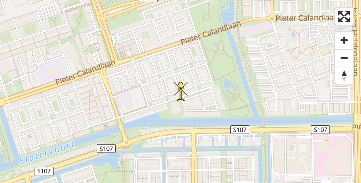 Vluchtroute Politiehelikopter van Amsterdam naar Amsterdam