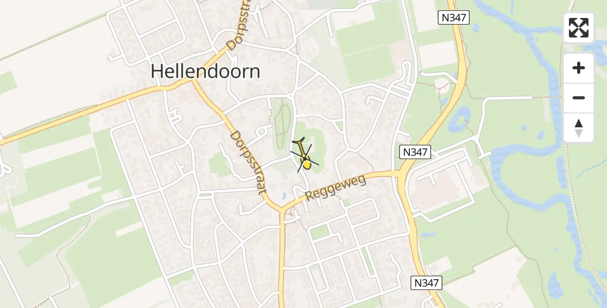 Routekaart van de vlucht: Lifeliner 4 naar Hellendoorn