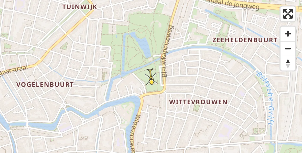 Routekaart van de vlucht: Lifeliner 1 naar Utrecht