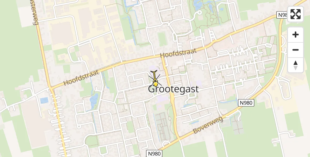 Routekaart van de vlucht: Lifeliner 4 naar Grootegast