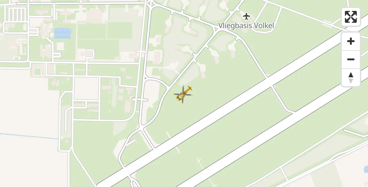 Vluchtroute Traumahelikopter Vliegbasis Volkel - Vliegbasis Volkel, 27 november 2022, 19:48