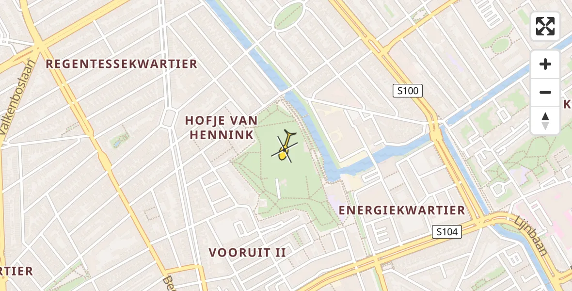 Routekaart van de vlucht: Lifeliner 2 naar Den Haag