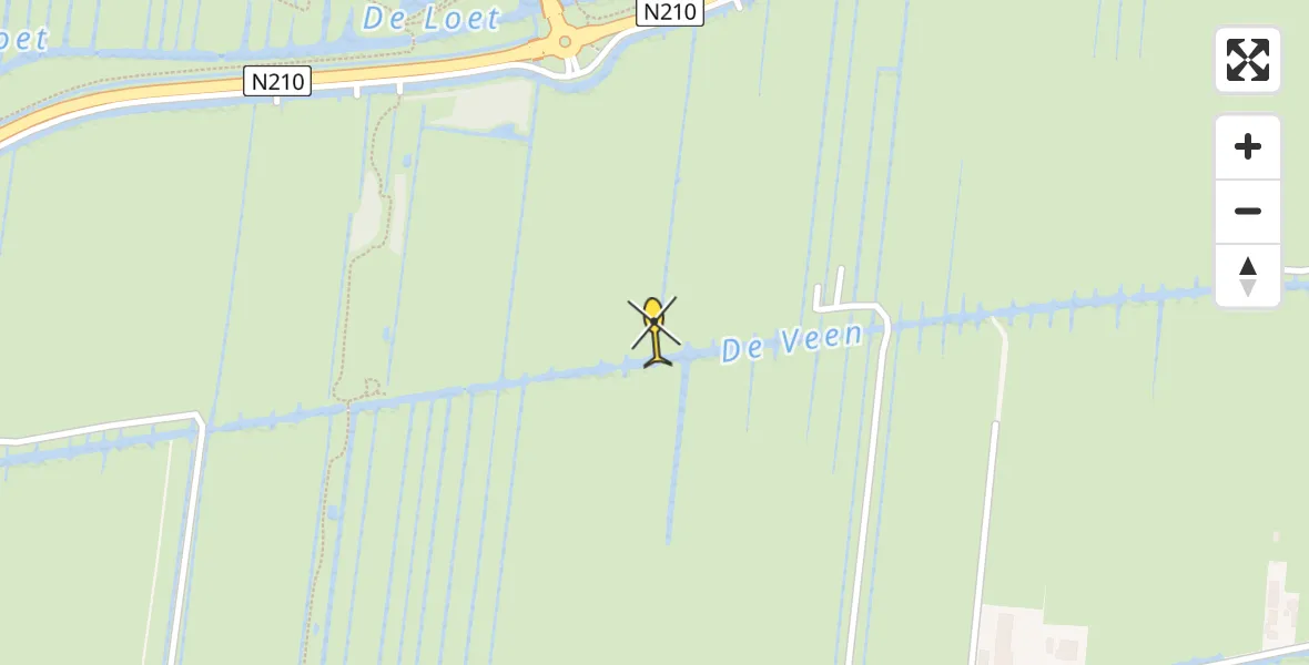 Routekaart van de vlucht: Lifeliner 2 naar Lekkerkerk