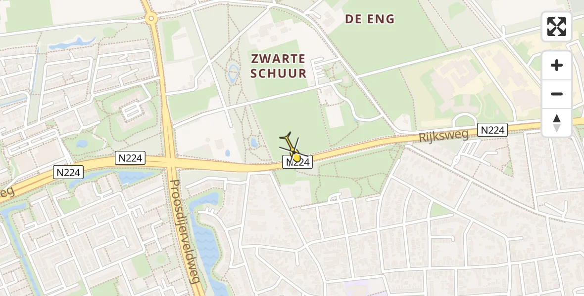 Routekaart van de vlucht: Lifeliner 3 naar Ede