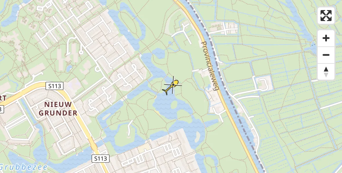 Routekaart van de vlucht: Lifeliner 1 naar Amsterdam