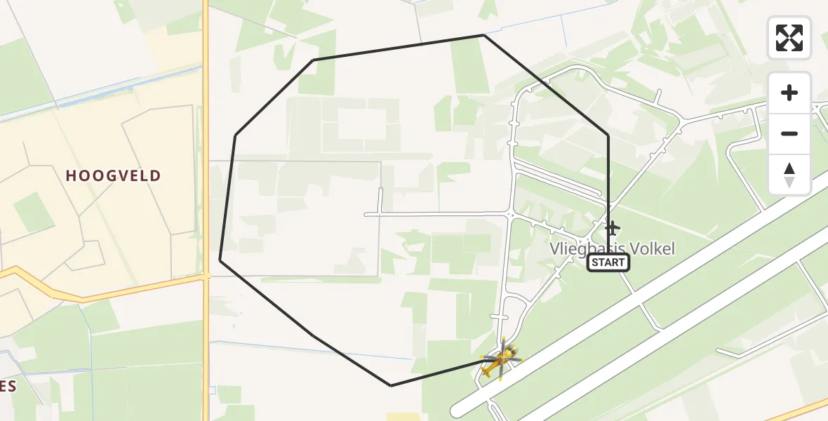 Vluchtroute Traumahelikopter Vliegbasis Volkel - Vliegbasis Volkel, 02 december 2022, 23:59