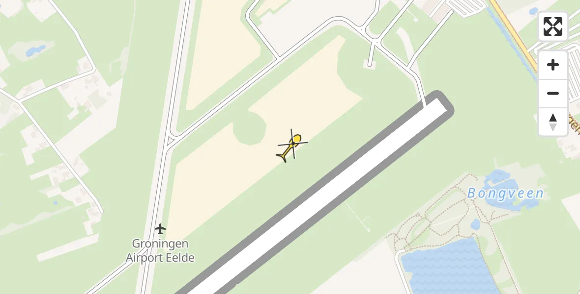 Routekaart van de vlucht: Lifeliner 4 naar Groningen Airport Eelde