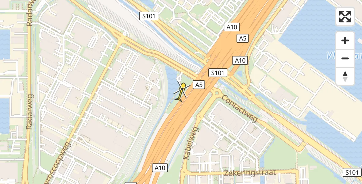 Routekaart van de vlucht: Lifeliner 1 naar Amsterdam