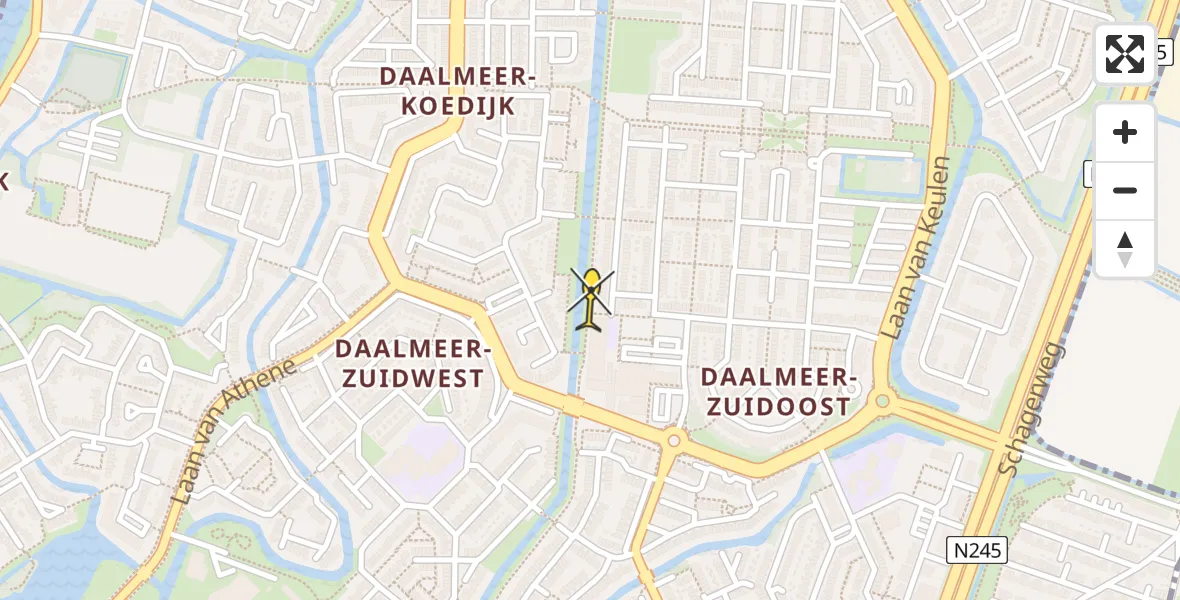 Routekaart van de vlucht: Lifeliner 1 naar Alkmaar