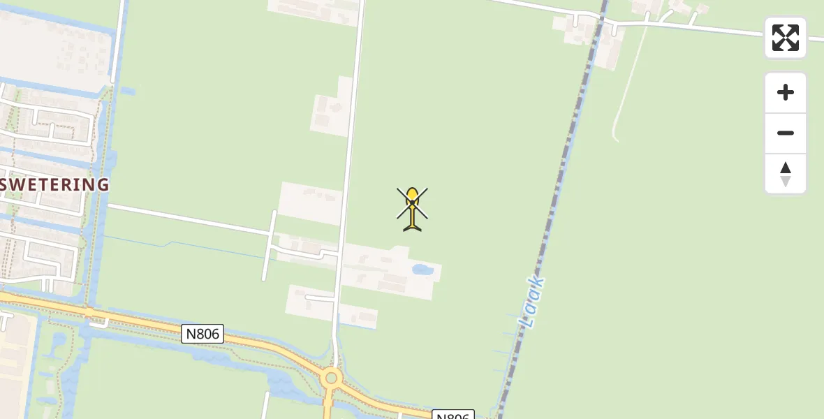 Routekaart van de vlucht: Politiehelikopter naar Bunschoten-Spakenburg