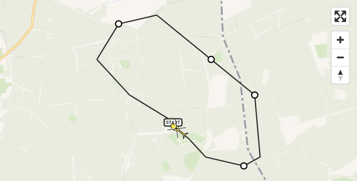 Routekaart van de vlucht: Politieheli naar Elspeet