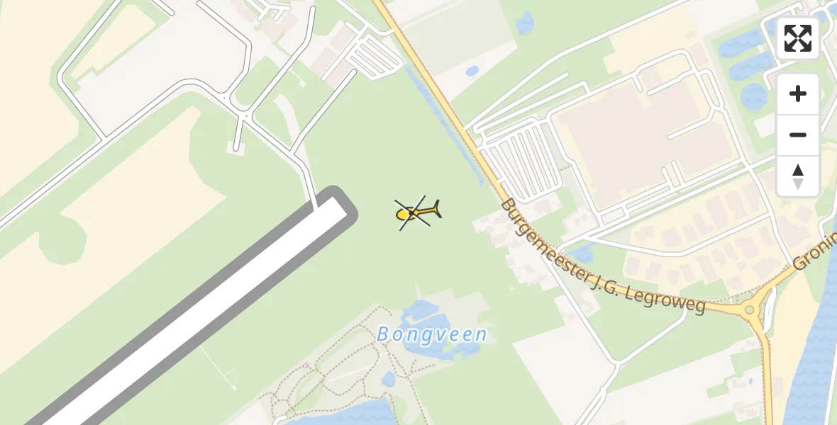 Routekaart van de vlucht: Lifeliner 4 naar Groningen Airport Eelde