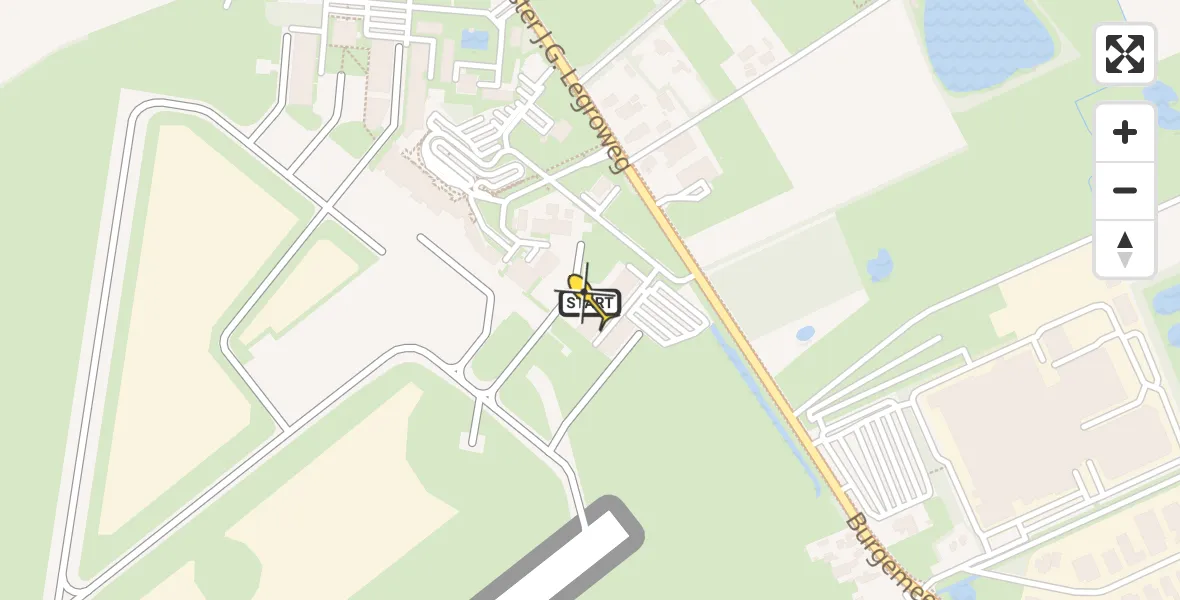 Routekaart van de vlucht: Traumahelikopter naar Groningen Airport Eelde