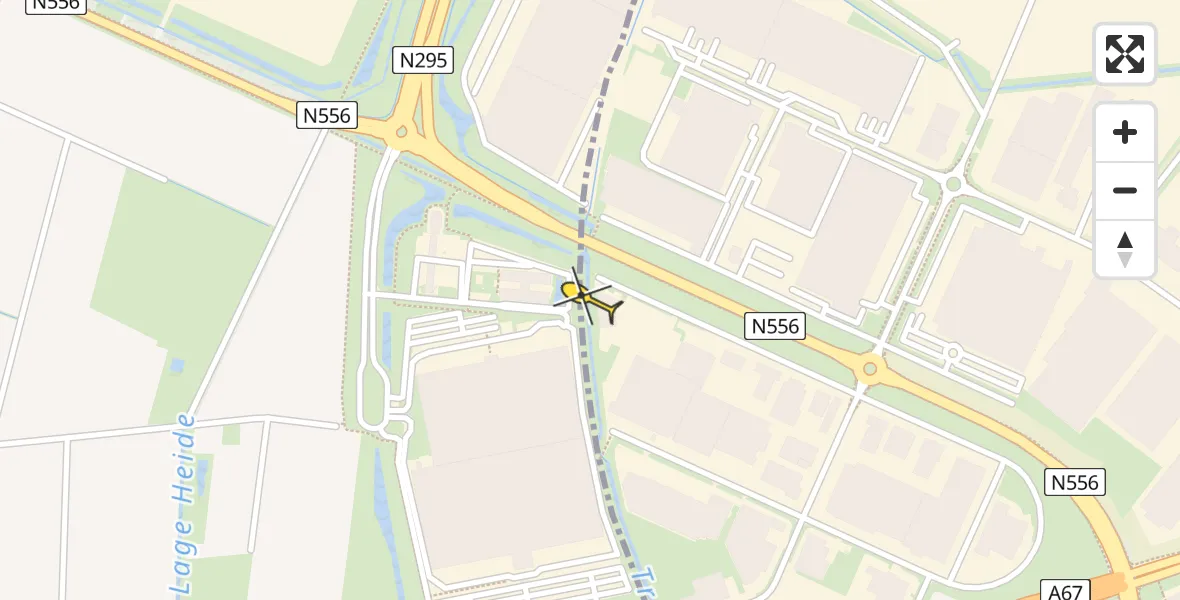 Routekaart van de vlucht: Lifeliner 3 naar TrafficPort Venlo