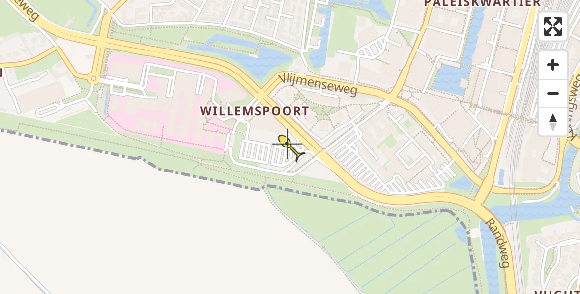 Routekaart van de vlucht: Lifeliner 2 naar 's-Hertogenbosch