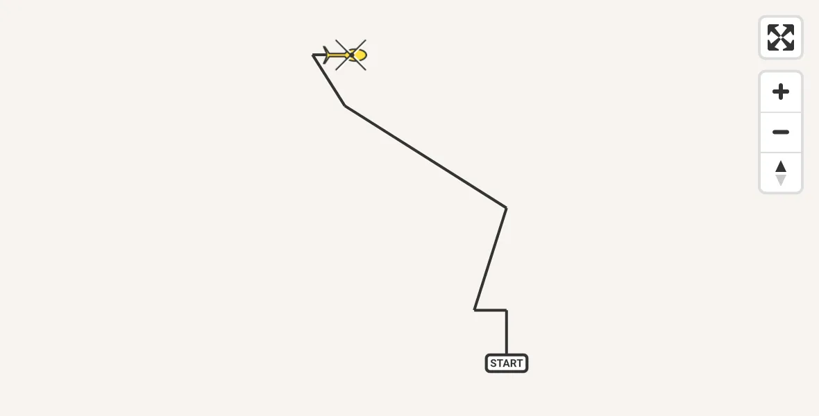 Routekaart van de vlucht: Traumahelikopter naar Sankt Augustin