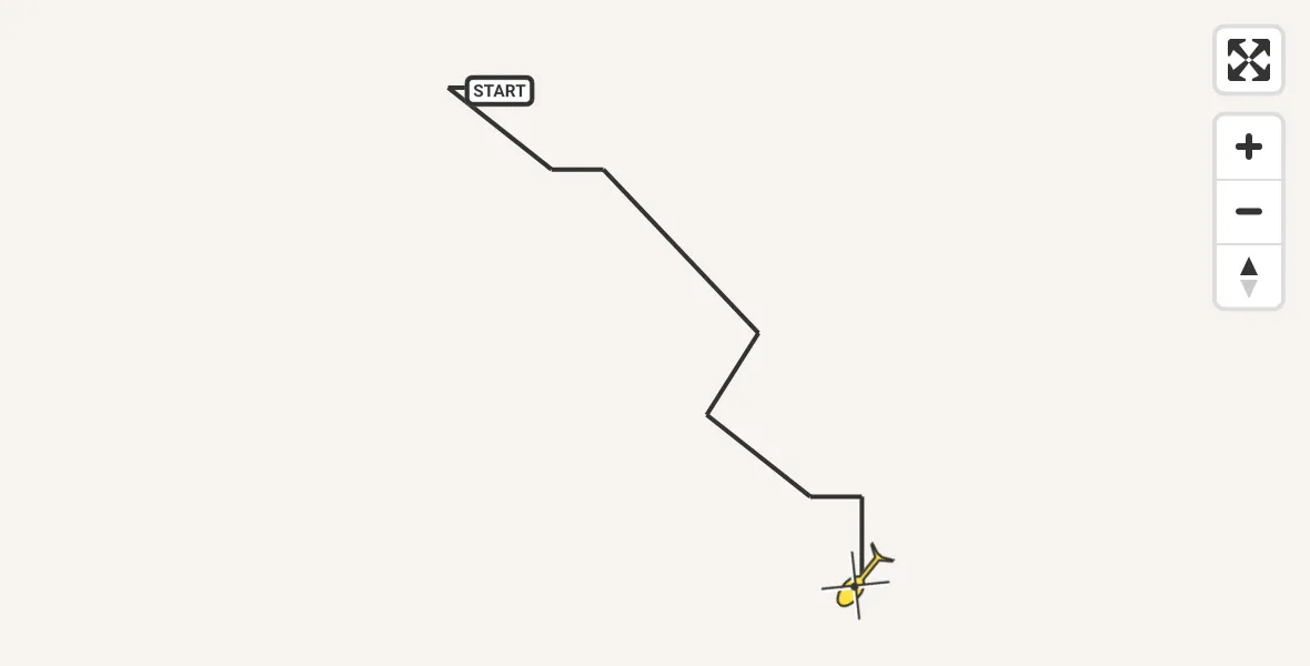 Routekaart van de vlucht: Traumahelikopter naar Sankt Augustin