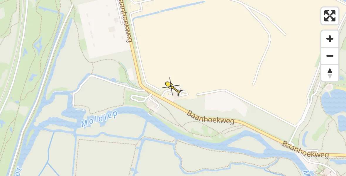 Routekaart van de vlucht: Lifeliner 2 naar Dordrecht