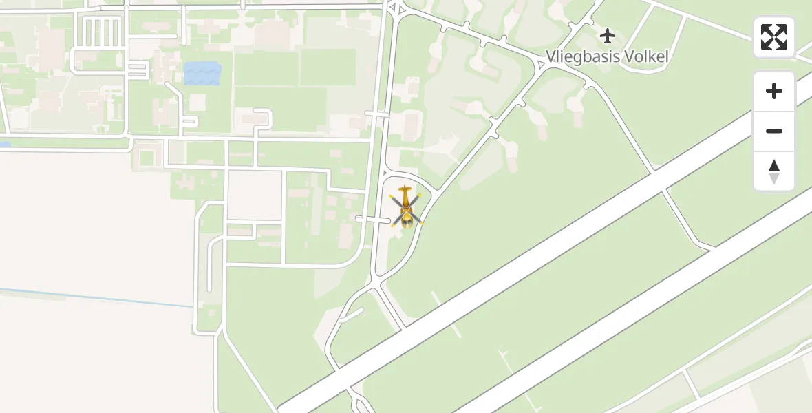 Vluchtroute Traumahelikopter Vliegbasis Volkel - Vliegbasis Volkel, 11 december 2022, 08:25