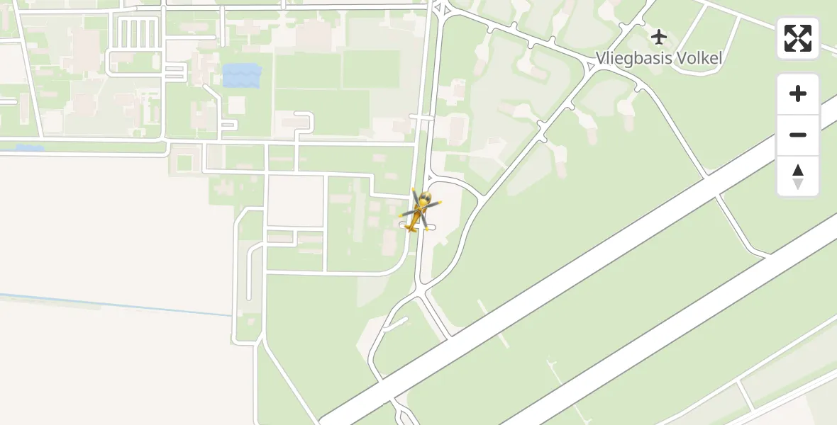 Vluchtroute Traumahelikopter Vliegbasis Volkel - Vliegbasis Volkel, 11 december 2022, 13:25