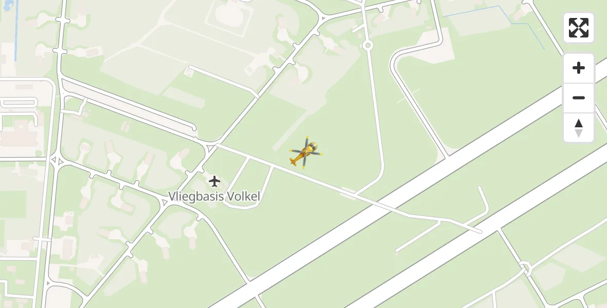 Vluchtroute Traumahelikopter Vliegbasis Volkel - Vliegbasis Volkel, 12 december 2022, 07:26