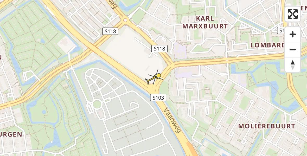 Routekaart van de vlucht: Lifeliner 2 naar Rotterdam