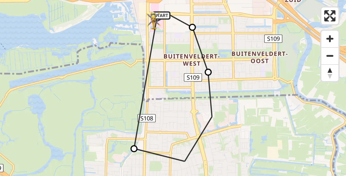 Vluchtroute Traumahelikopter VU Medisch Centrum Amsterdam - VU Medisch Centrum Amsterdam, 12 december 2022, 12:58
