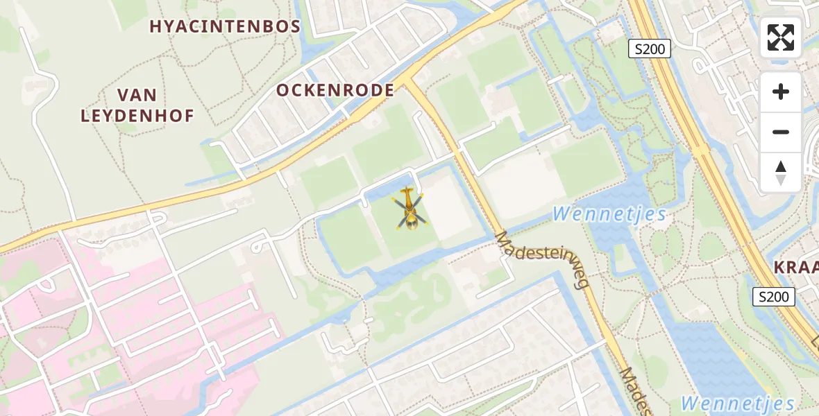 Vluchtroute Traumahelikopter Den Haag - Den Haag, 12 december 2022, 13:41