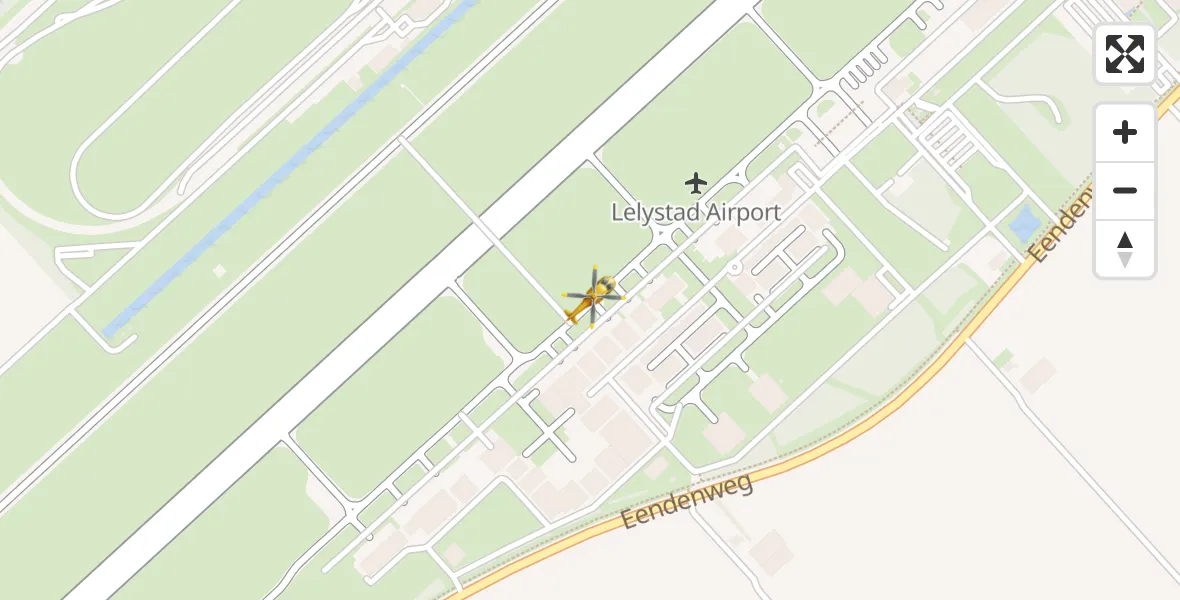 Vluchtroute Traumahelikopter Lelystad Airport - Lelystad Airport, 12 december 2022, 14:55