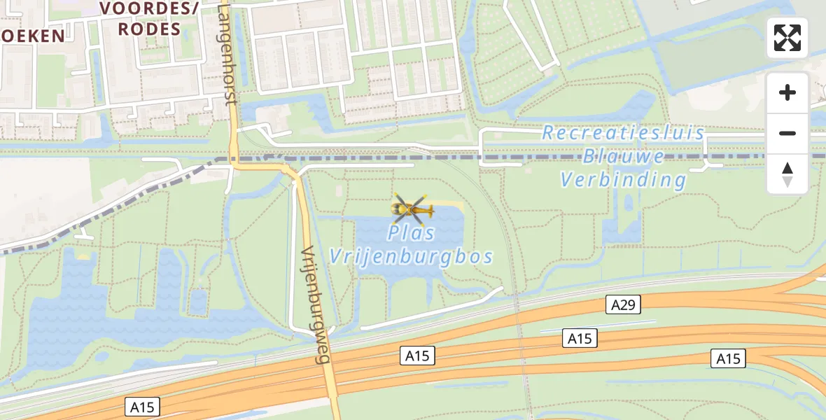 Vluchtroute Traumahelikopter Barendrecht - Barendrecht, 12 december 2022, 20:05
