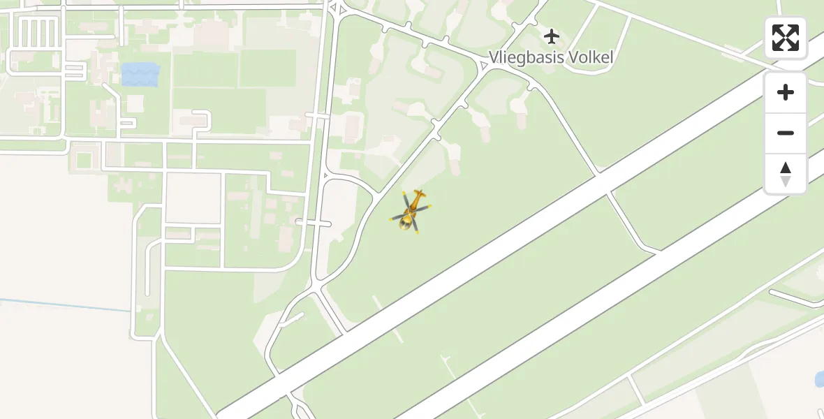 Vluchtroute Traumahelikopter Vliegbasis Volkel - Vliegbasis Volkel, 12 december 2022, 23:20