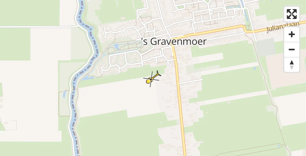 Routekaart van de vlucht: Lifeliner 2 naar 's Gravenmoer