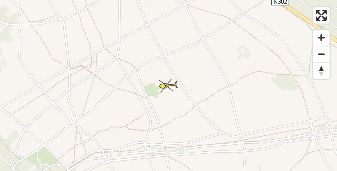 Routekaart van de vlucht: Politiehelikopter naar Ermelo