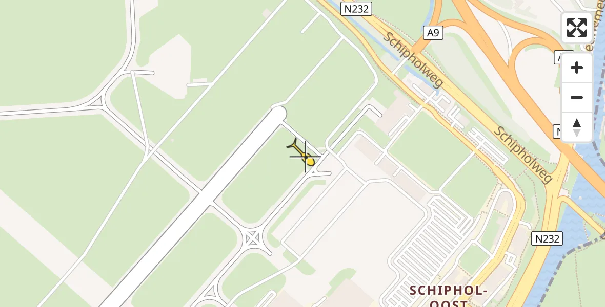 Vluchtroute Politiehelikopter van Schiphol naar Schiphol