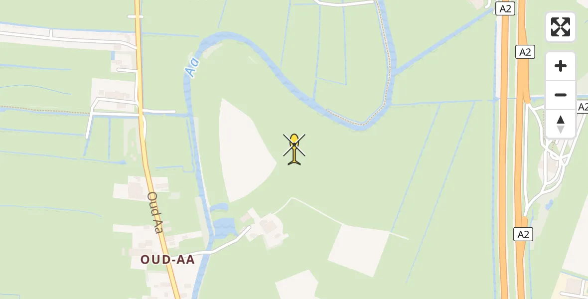 Routekaart van de vlucht: Politiehelikopter naar Breukelen