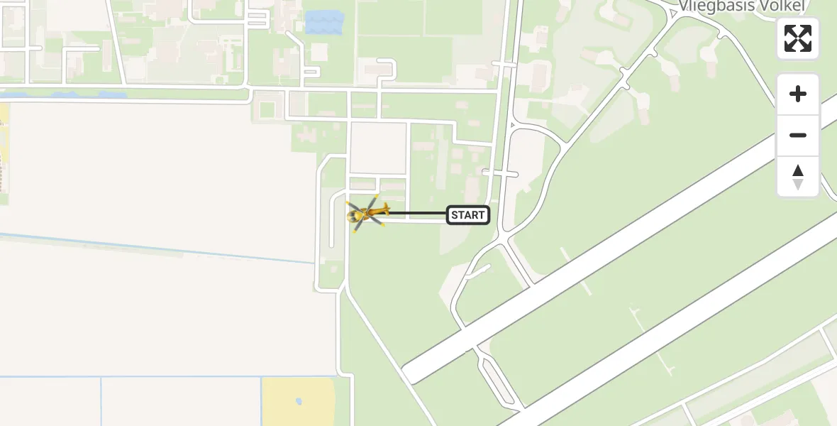 Vluchtroute Traumahelikopter Vliegbasis Volkel - Vliegbasis Volkel, 26 december 2022, 10:01