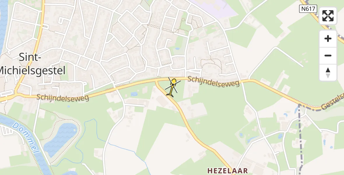 Routekaart van de vlucht: Lifeliner 3 naar Sint-Michielsgestel